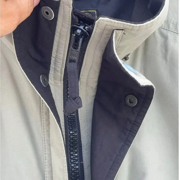 Eddie Bauer Mens Gore Tex Winter Hooded Jacket Beige Sz Small - Picture 14 of 16